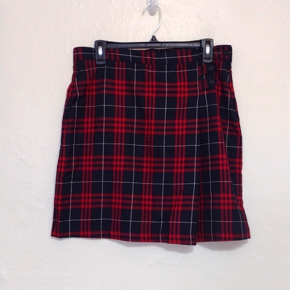 Lands' End Girls Uniform Plaid Knee Length Skirt - Picture 2 of 12